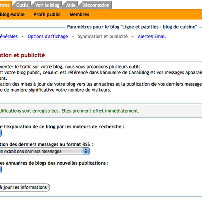 Flux RSS : le paramétrer !