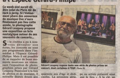 Mon exposition de photos de concerts à Jarny annoncée dans la presse locale ce vendredi