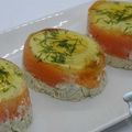 Aspic au saumon et mousse de crabe