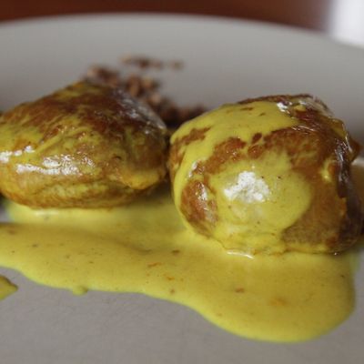 Sot l'y laisse de dinde, sauce au safran