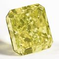 A modified rectangular-cut fancy vivid yellow diamond ring of approx. 18.07 cts.