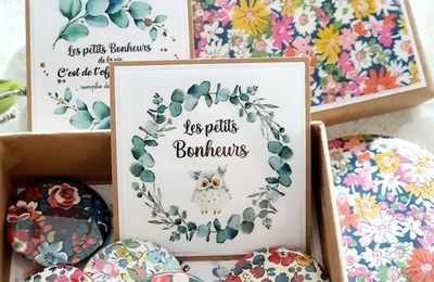 Les jolis badges en tissu Liberty Nouveauté