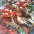 Salade de champignons grillés et tomates cerises