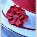 Wedding Cake blanc et rouge ...