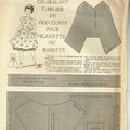 Tablier, robe de chambre et veste de plage pour Bleuette et Rosette