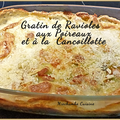  Gratin de ravioles aux poireaux et à la cancoillotte 