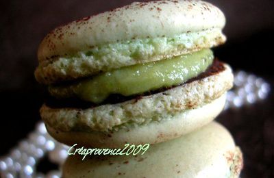 Macarons Avocat / chocolat , la recette