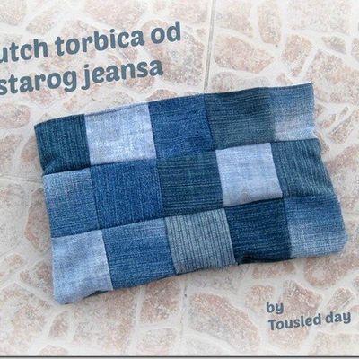 Trousse en jeans recyclés