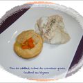 Dos de cabillaud, crème de crevettes grises,feuilleté aux légumes + atelier Tupperware ...