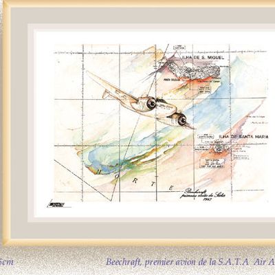 painting watercolour maritime chart N°43