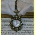 Sautoir horloge "Le temps des perles"