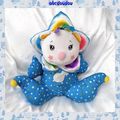 Doudou Peluche Ours Fleur Bleu Etoiles Avec son et lumière Fisher Price 2000