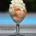 Glace au melon parfumé aux fleurs d'osmanthus