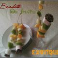 Brochette de fruits exotique