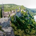 Aiguèze - Souvenirs ! - L'un des plus beaux villages de France et surplombant les gorges de l'Ardèche .