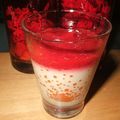 Panna cotta végétale vanillée & compotée de fraises agarisée