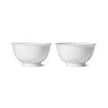 A rare pair of tianbai-glazed bowls, Wanli six-character marks and of the period (1573-1620)