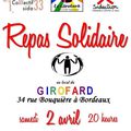 Repas Solidaire 2 avril