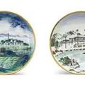 A Very Rare Pair Of China Trade Saucer Dishes, circa 183