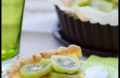 Quiche sucrée aux kiwis.