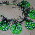 collier pastille vert-noir