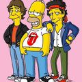 Homer en concert avec les Rolling Stones