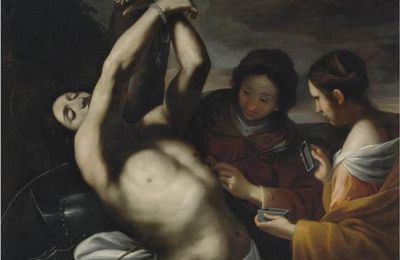 Follower of Mattia Preti, Saint Sebastian Tended by Saint Irene 