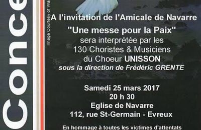 La messe pour la paix par le chœur Unisson