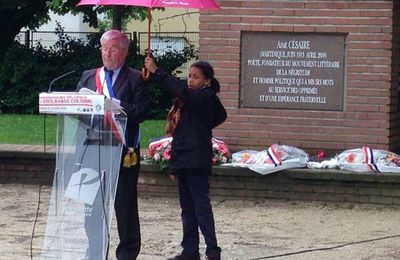 Michel Fourcade (maire de Pierrefitte) commémorant l'abolition de l'esclavage