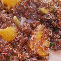 Salade de quinoa rouge à l'orange