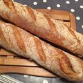 Baguettes de pain au levain