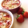 Petits gratins fraise/rhubarbe aux amandes