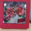 CARTES AVEC ROSES DANS SON COFFRET 