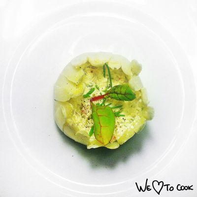 Moelleux de tourteau et asperges 