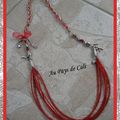 N°115 COLLIER (ROUGE ET ARGENT)