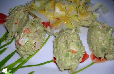 Délice d'avocat au thon et surimi