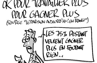 sondage : 25% des français ok pour travailler plus pour gagner plus