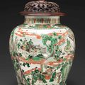 A large famille verte jar, guan, Kangxi period (1662-1722)