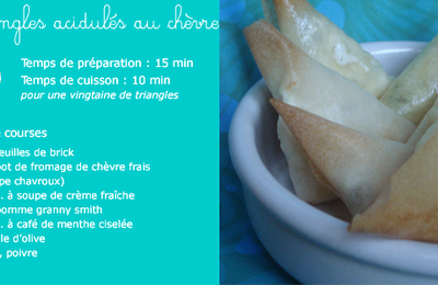 Triangles acidulés au chèvre