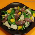 Salade gasconne à la mangue et foie gras 
