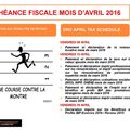 ÉCHÉANCE FISCALE MOIS D'AVRIL / DRC APRIL TAX SCHEDULE