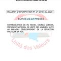 BULLETIN D'INFORMATION N° 24 DU 07.02.2020