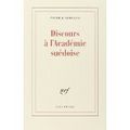 "Discours à l'Académie suédoise" de Patrick Modiano * * * * (Ed. Gallimard, 2015)