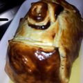 Rôti de porc  en croute farcies au foie gras et confiture d'oignons