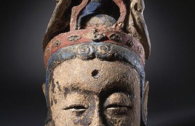 Head of a Bodhisattva, Probably Avalokitésvara (Guanyin), the Bodhisattva of Mercy, Middle Ming dynasty, about 1450-1550