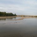 Loire, bancs de sable, pont