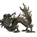 Sculpture de dragon en argent, Vietnam, XIXe siècle