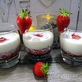 Verrines mousse fraises et sirop de coquelicot