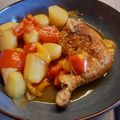 Poulet aux poivrons et pommes de terre