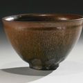 A fine and large 'Jian' 'Hare's-fur' teabowl, Song dynasty. 